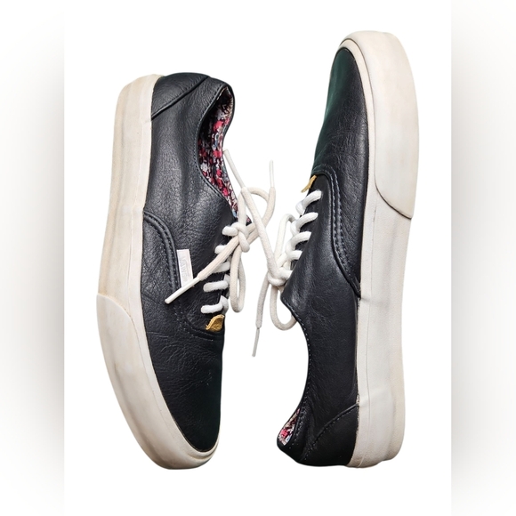 Vans California Black Leather Men's Low-top Lace-up Size Men's 7 Women's 8.5 - Picture 3 of 4